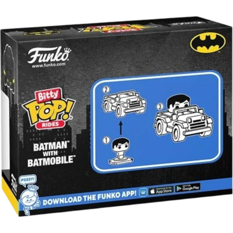 Batman with Batmobile Funko Bitty Pop! Ride