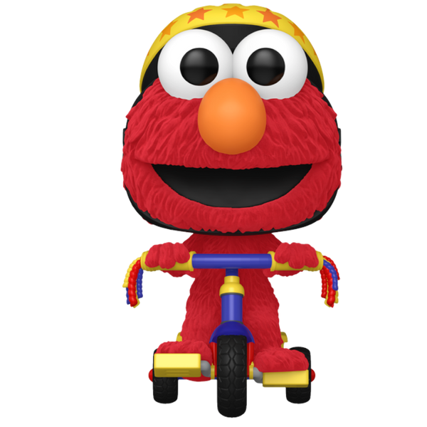 Sesame street Elmo on trike flocked