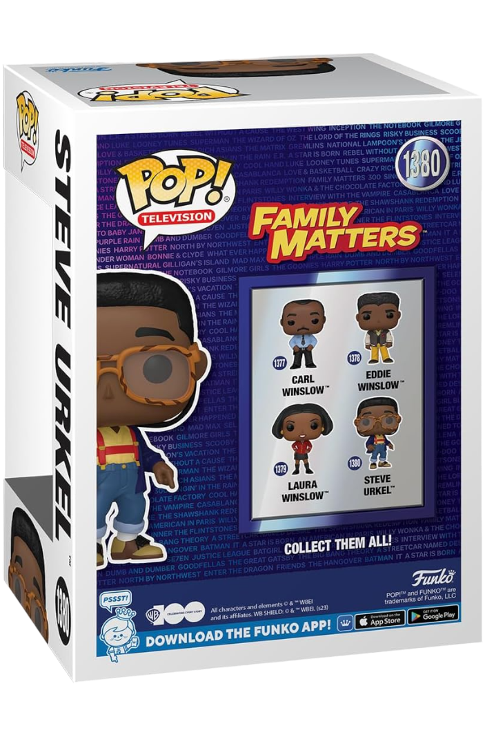 WB 100 - Family Matters, Steve Urkel Funko Vinyl Figure