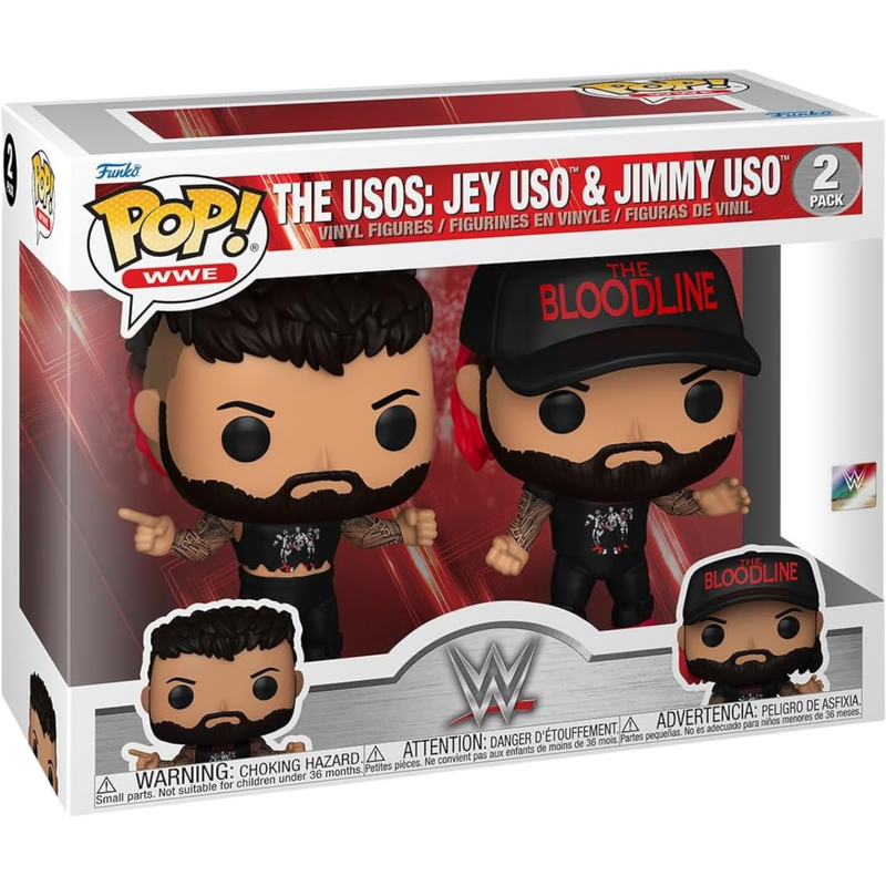 WWE: 60th Anniversary - The Usos: Jey USO & Jimmy USO, 2-Pack Funko Toy Store